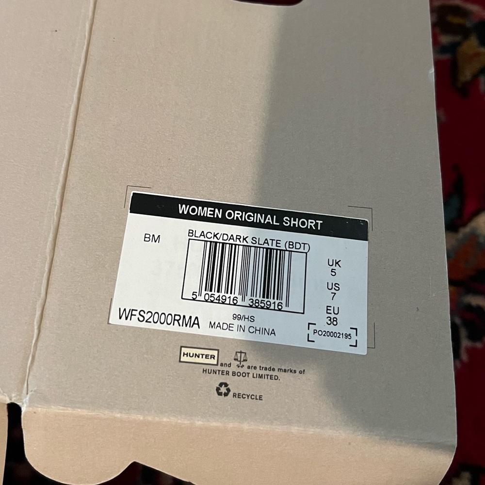 Hunter Women's Original Short Boots - Black/Dark Slate - Picture 7 of 7